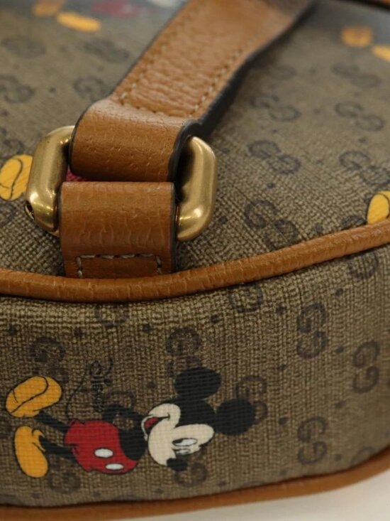 GUCCI Micro GG Supreme Disney Backpack PVC Beige Gold 603730 Auth main image 5